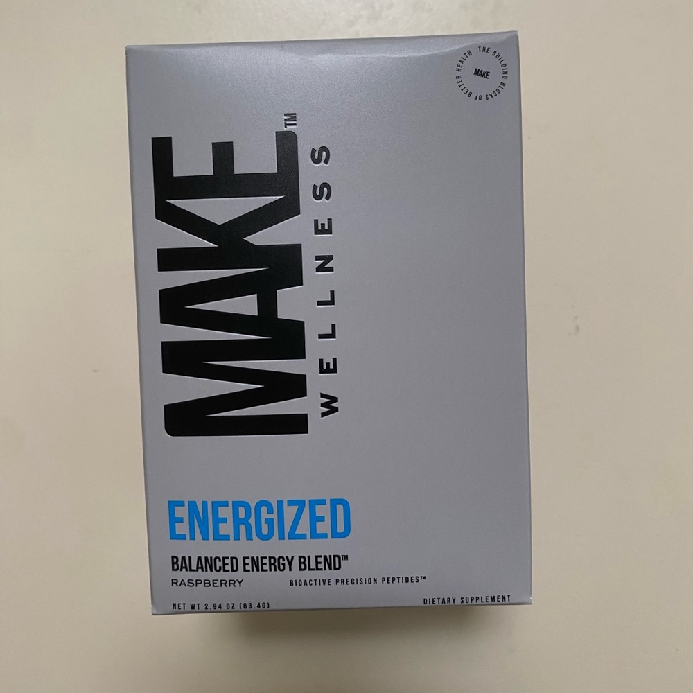 Make Wellness ENERGIZED bioactive precision peptide packets for drink